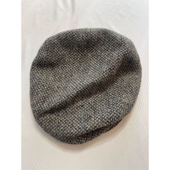 Harris Tweed Grey Herringbone Tweed Hat Size Medium - Picture 1 of 6